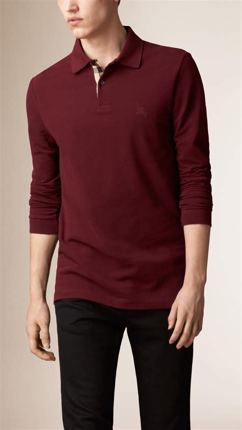 cheap burberry long sleeve shirt|burberry long sleeve polo men's.